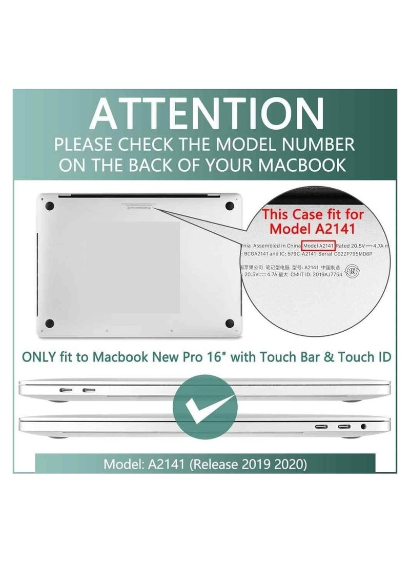 Generic - Hard Shell Case and Screen Protector Compatible with MacBook Pro 16-Inch Model: A2141 (MVVJ2xx/A, MVVK2xx/A, MVVL2xx/A, MVVM2xx/A) Retina Display with Touch Bar Touch ID, Mint Green - Image 1