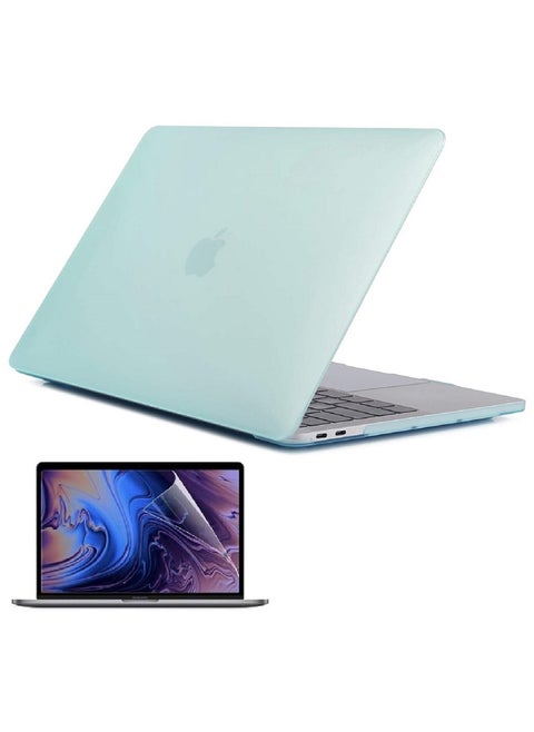 Hard Shell Case and Screen Protector Compatible with MacBook Pro 16-Inch Model: A2141 (MVVJ2xx/A, MVVK2xx/A, MVVL2xx/A, MVVM2xx/A) Retina Display with Touch Bar Touch ID, Mint Green