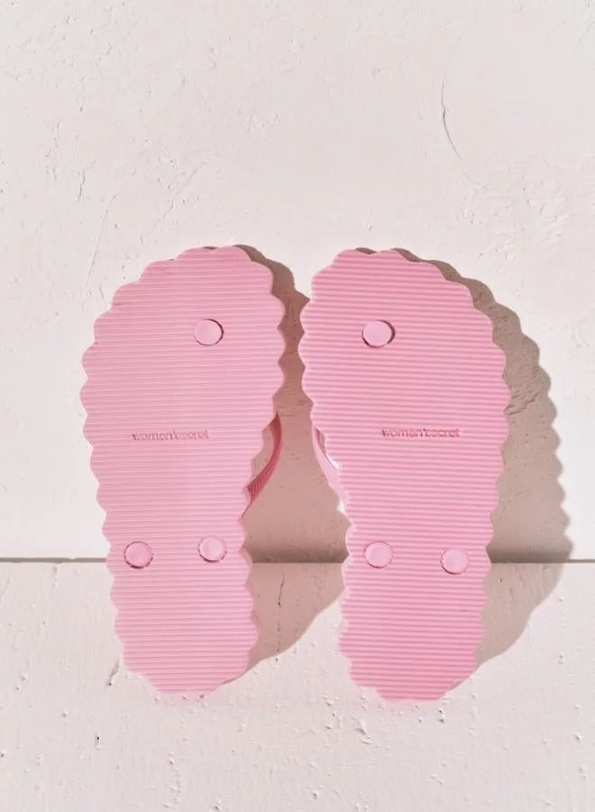 women'secret  Pink wavy effect toe post sandal for Women | Best Price UAE