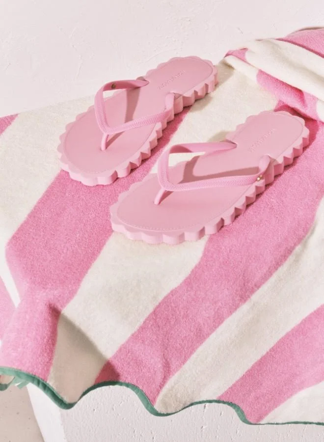 women'secret  Pink wavy effect toe post sandal for Women | Best Price UAE