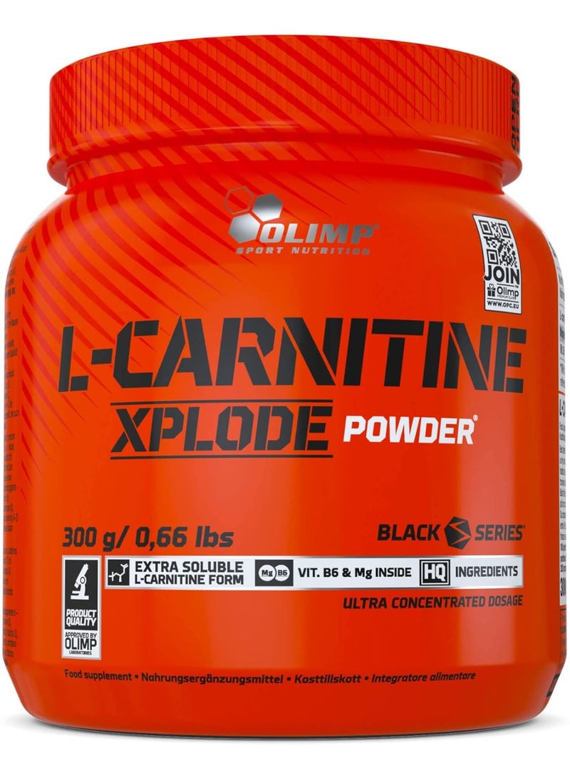 أولمب مسحوق إل-كارنيتين إكسبلود مع المغنيسيوم وفيتامين ب6 - بنكهة البرتقال، 300 غرام | مكمل غذائي للأحماض الأمينية قبل التمرين - Image 1