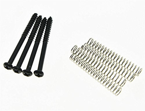 KAISH 4x Black Bass Pickup Mounting Screws Springs for Jazz J Bass or P Bass or P90 Pickups - Image 5