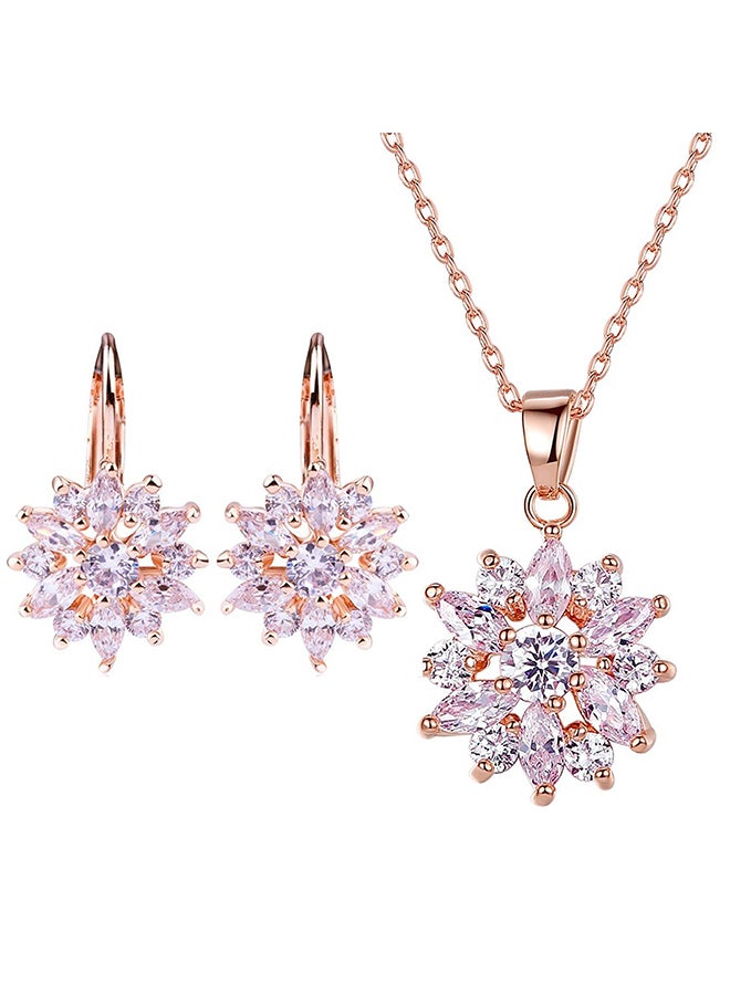 CYTHERIA 18 Karat Gold Plated Cubic Zirconia Jewellery Set - Image 1