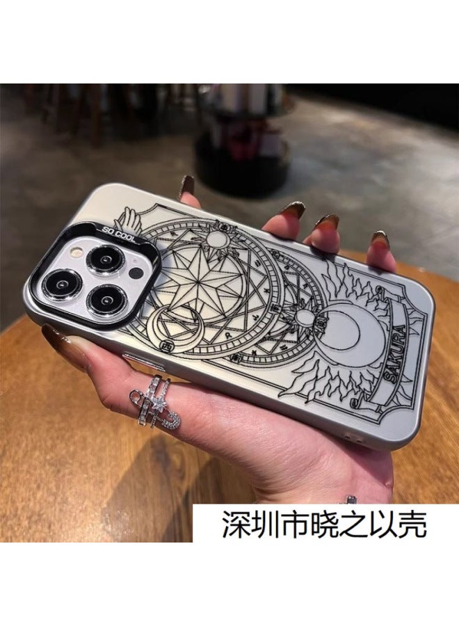 English Magic Array Design Suitable For Iphone 17 Apple Phone Case 16/15 Pro Max Graffiti 14/13 Colorful Silver Cool Style