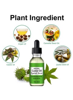 Rosarden Rosarden Castor Oil for Eyelashes and Eyebrows Hair,Face,Skin and Body Moisturizer, 100% Cold Pressed Organic For Women, 1 Fl Oz  - Image 5