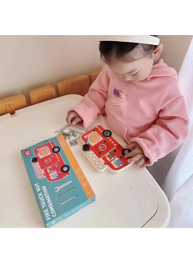 Montessori Early Education Wooden Puzzle Toy For Babies Cognitive Development Matching Blocks Unlocking Toys Children's Educational Tools-Color:Excavator Model - Image 3