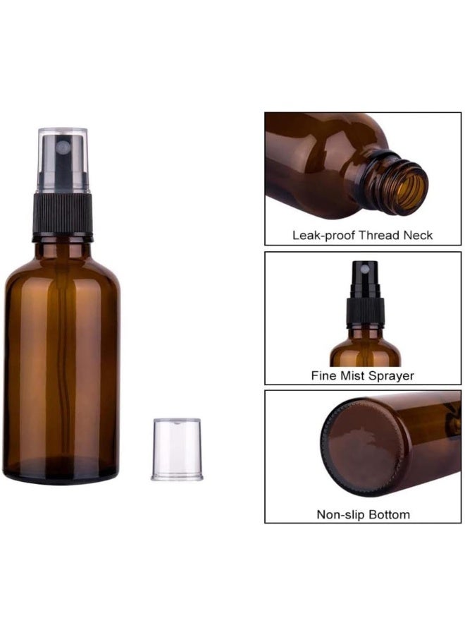 FUFU FUFU Glass Spray Bottles for Oil, Hair, Plants Water Empty Fine Mist and Refillable Mini Travel Size Bottle for Cleaning Solutions, Essential Oil Sprayer and Nozzle 6 Pack (30ml)  - Image 4