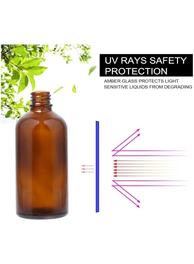FUFU FUFU Glass Spray Bottles for Oil, Hair, Plants Water Empty Fine Mist and Refillable Mini Travel Size Bottle for Cleaning Solutions, Essential Oil Sprayer and Nozzle 6 Pack (30ml)  - Image 3