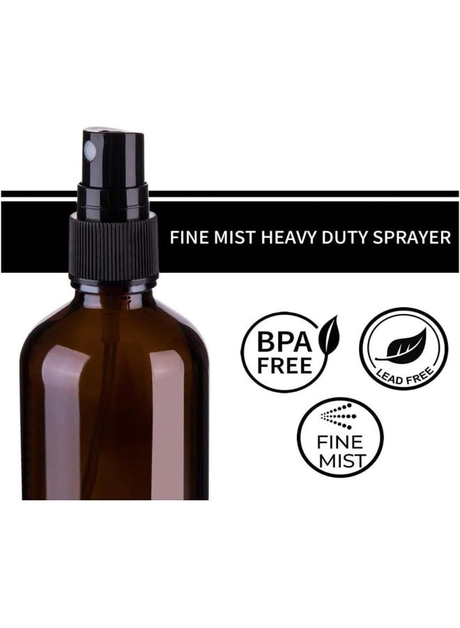 FUFU FUFU Glass Spray Bottles for Oil, Hair, Plants Water Empty Fine Mist and Refillable Mini Travel Size Bottle for Cleaning Solutions, Essential Oil Sprayer and Nozzle 6 Pack (30ml)  - Image 5