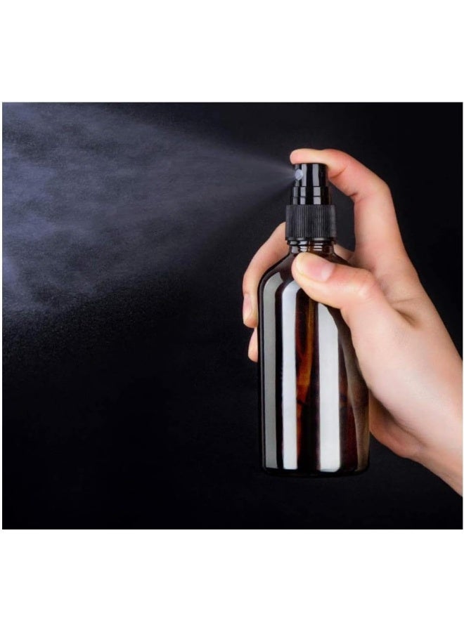 FUFU FUFU Glass Spray Bottles for Oil, Hair, Plants Water Empty Fine Mist and Refillable Mini Travel Size Bottle for Cleaning Solutions, Essential Oil Sprayer and Nozzle 6 Pack (30ml)  - Image 2