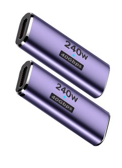 Excefore USB C Female to Female Adapter, 2 Pack 240W USB C Adapter, Supports 8K Audio and Video Transmission, Coupler Connector for Thunderbolt, Switch, MacBook, Laptop, Tablet, Phone  - Image 5