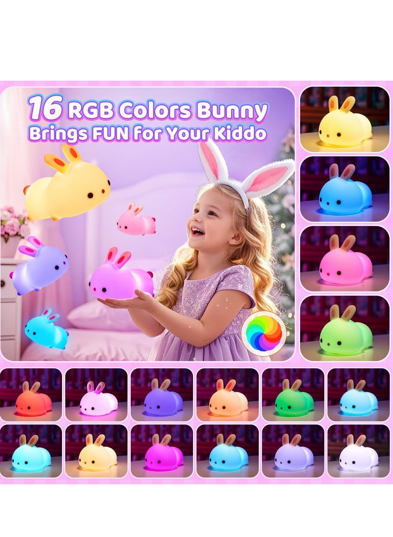 ELTRAZONE Adorable Bunny Night Light for Kids – Soft LED Touch Lamp for Babies and Toddlers – Adjustable Brightness, USB Rechargeable, Safe and Non-Toxic Materials – Ideal Nursery, Bedroom, or Baby Room Décor – Perfect Sleep Companion for Little Ones - Image 3