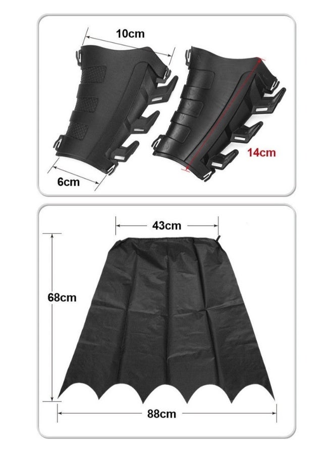 Kidzilla Kids Batman-Inspired Costume Set – Black Hero Suit With Cape, Mask & Utility-Style Accessories M - Image 3