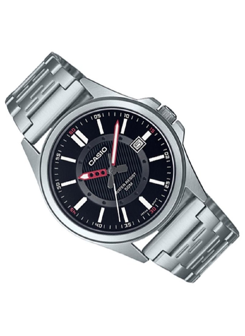 CASIO Casio Men Watch Analog Black Dial Stainless Steel Band MTP-E700D-1EVDF  - Image 3