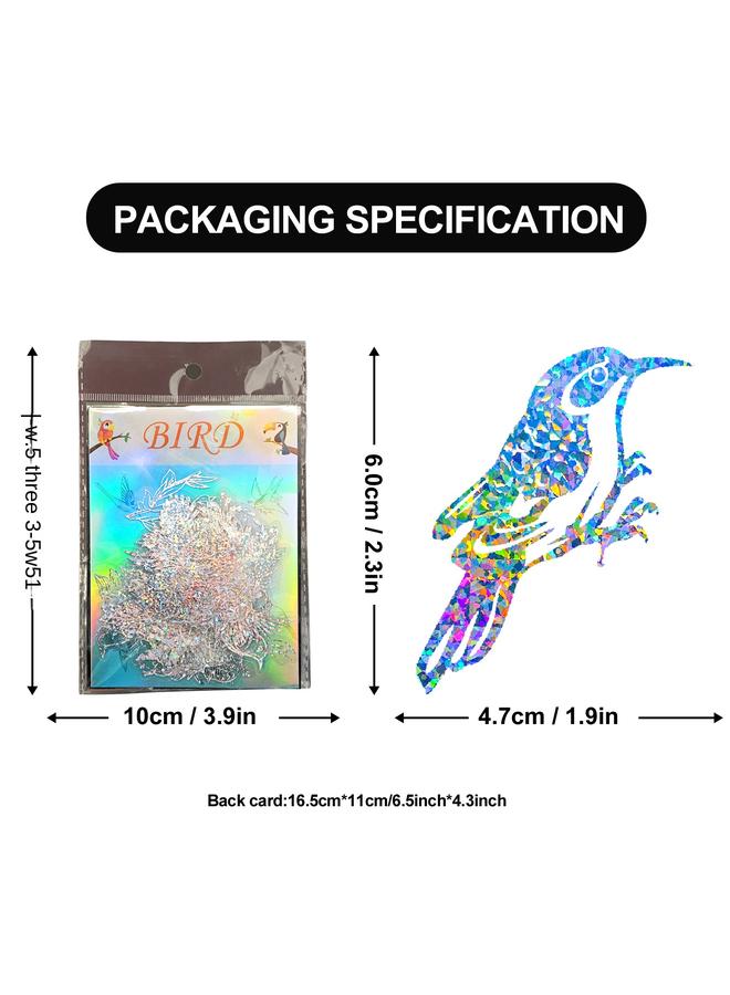 Bluejw Selling 50 Flying Bird Series Silver Laser Stickers INS Children's Hand Account Window Award Decoration - Image 5