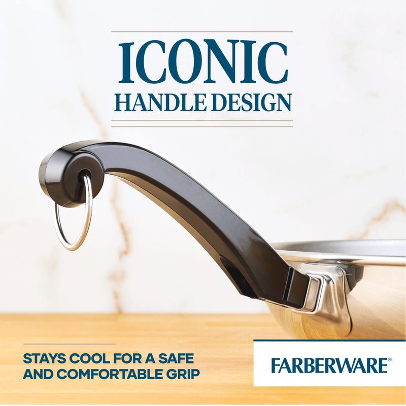Farberware Classic Stainless Steel Frying Pan Set / Fry Pan Set / Stainless Steel Skillet Set - 8.25 Inch and 10 Inch, Silver - Image 4