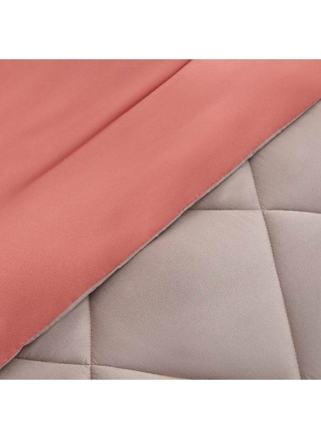 Home Box - Derby 2-Piece Reversible Microfiber Single Comforter Set 220 x 135 cm - Image 1
