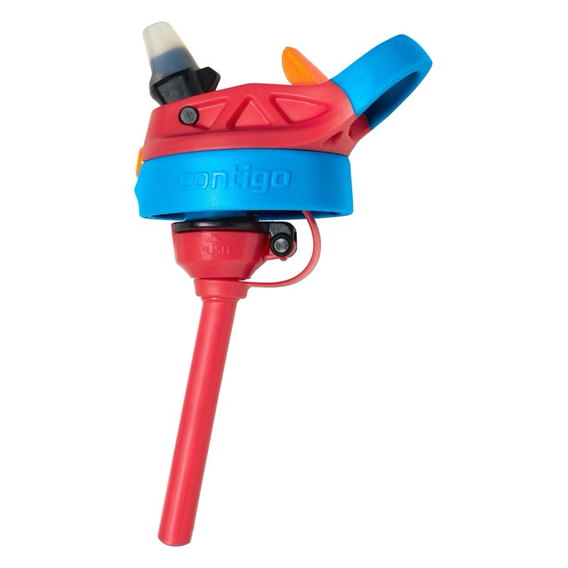 Contigo 14oz Kids Cleanable Water Bottle with Silicone Straw and Spill-Proof Lid, 2-Pack in Watermelon & Dinos, Dishwasher-Safe - Image 4