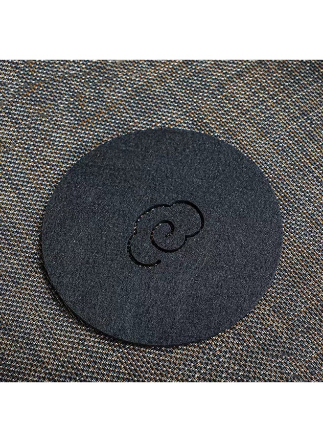 Generic Cross-border Creative Hollow Felt Tea Cup Mat Heat Insulation Anti-slip Mat Household Cup Holder Pot Mat Coaster Tea Mat Absorbent Quick-drying-Color:Dark Gray Clouds-Specifications:9cm-thickness 3mm  - Image 1