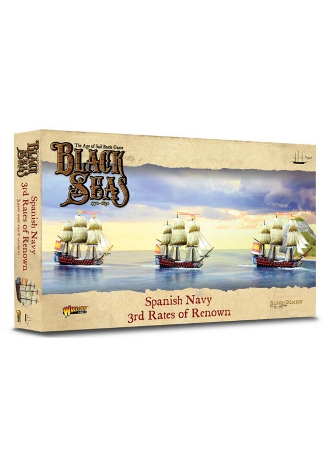 WARLORD GAMES Warlord Black Seas The Age of Sail Spanish Navy 3rd Rates of Renown for Black Seas Table Top Ship Combat Battle War Game 792013002 - Image 1