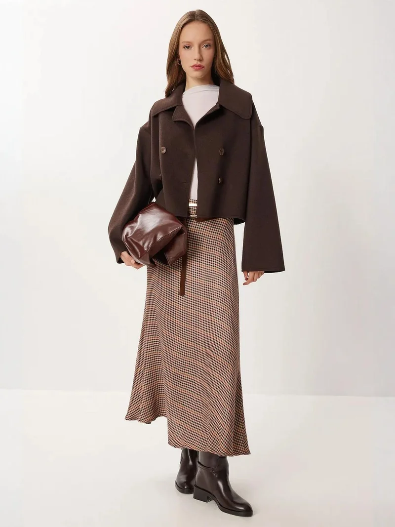 Lovely Istanbul ISTANBUL Textured Double Breasted Overcoat