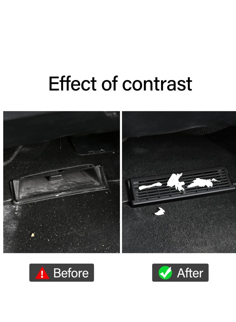 SYOSI for Tesla Model Y Rear Under Seat Air Vent Cover, Backseat Air Conditioning Outlet Vent Deflector Grille Protector Snap-in Installation Intake Grid Model Y Accessories, 2 pcs - Image 5