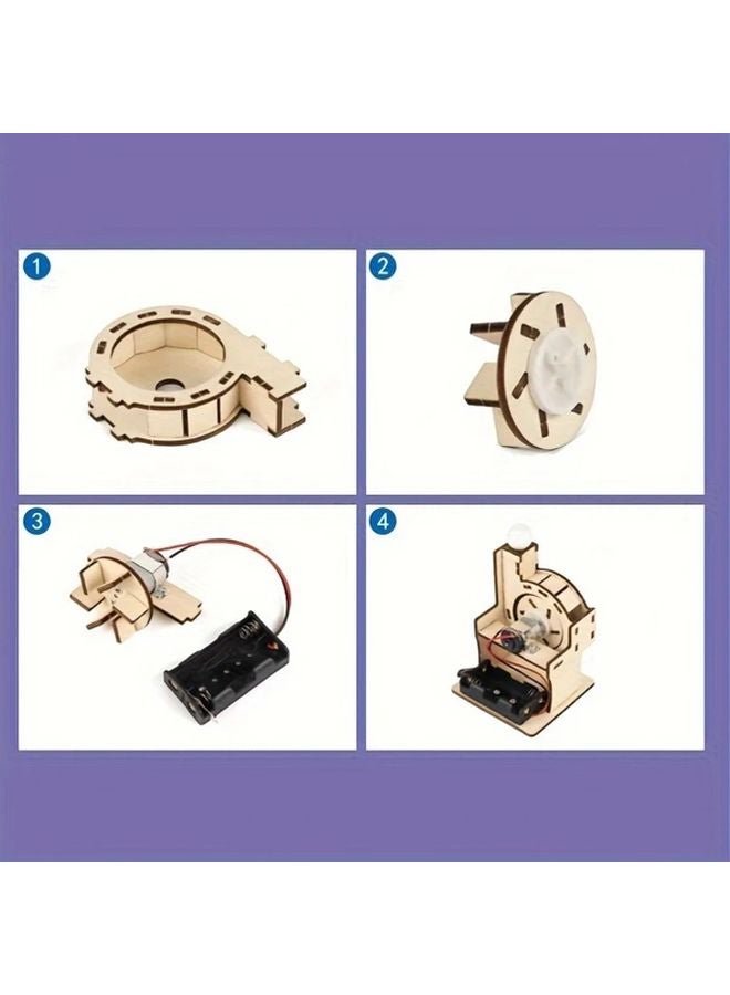 Wooden Assembly Blower Ball Machine STEM Science Craft Kit 1pc - Image 4