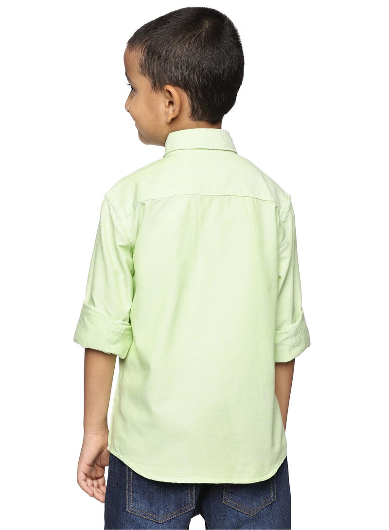 U.S. ELK Boys' Long Sleeve Oxford Dress Shirt | Kids Classic Formal Button Down Shirt | Collared Neck Cotton Shirt  - Image 3