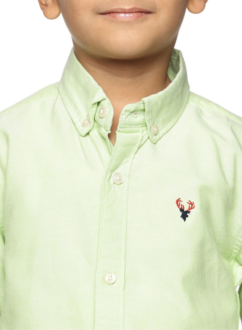 U.S. ELK Boys' Long Sleeve Oxford Dress Shirt | Kids Classic Formal Button Down Shirt | Collared Neck Cotton Shirt  - Image 5