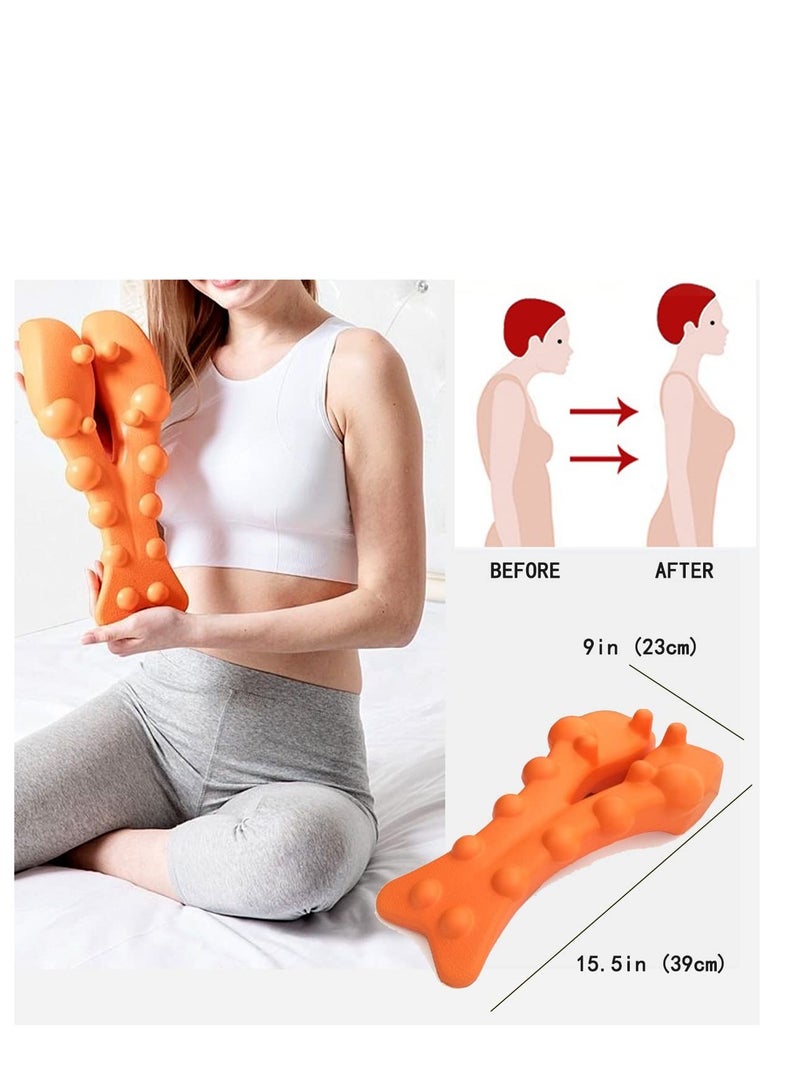 Excefore Neck and Shoulder Relaxer, Cervical Traction Device, Neck Stretcher Chiropractic Pillows, Trigger Point Massager Tool for TMJ Pain Relief,  Headache Muscle Tension Spine Alignment - Image 5