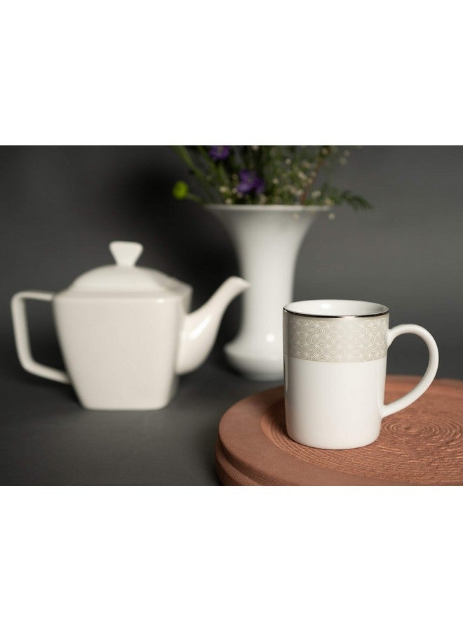 DANKOTUWA, world-class tableware Dankotuwa Luxury Porcelain Pure Platinum Crafted Coffee Mugs | Tea Cups. Scratch Resistant, Light Weight. for Home, Office and Gifts 250 ml (Set of 2) - Image 3