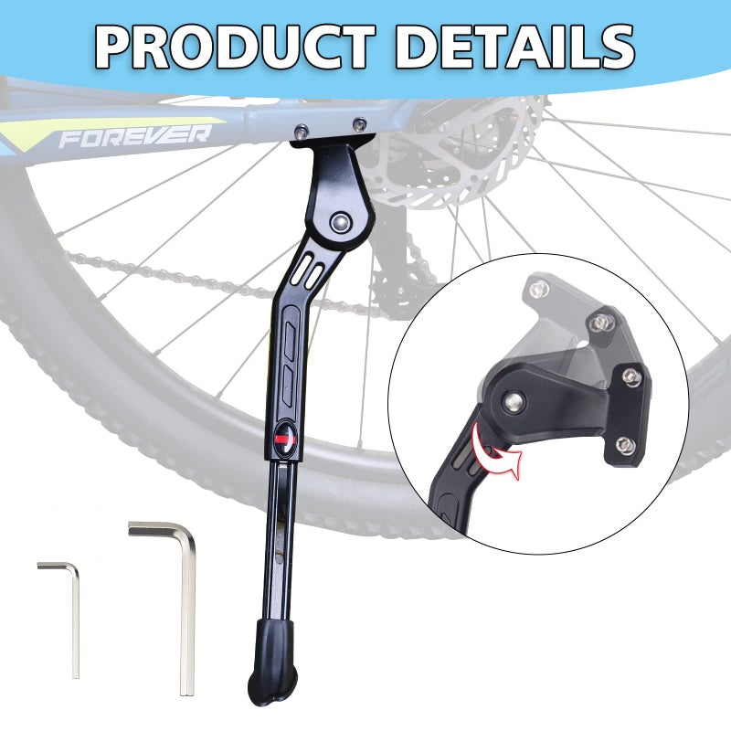 WEEROCK Adjustable Rear Bike Kickstand Aluminium Alloy Kick stand Fits For 22/24/26/28 Inch Mountain bike,Road bicycle,MTB,E-Bikes - Image 5