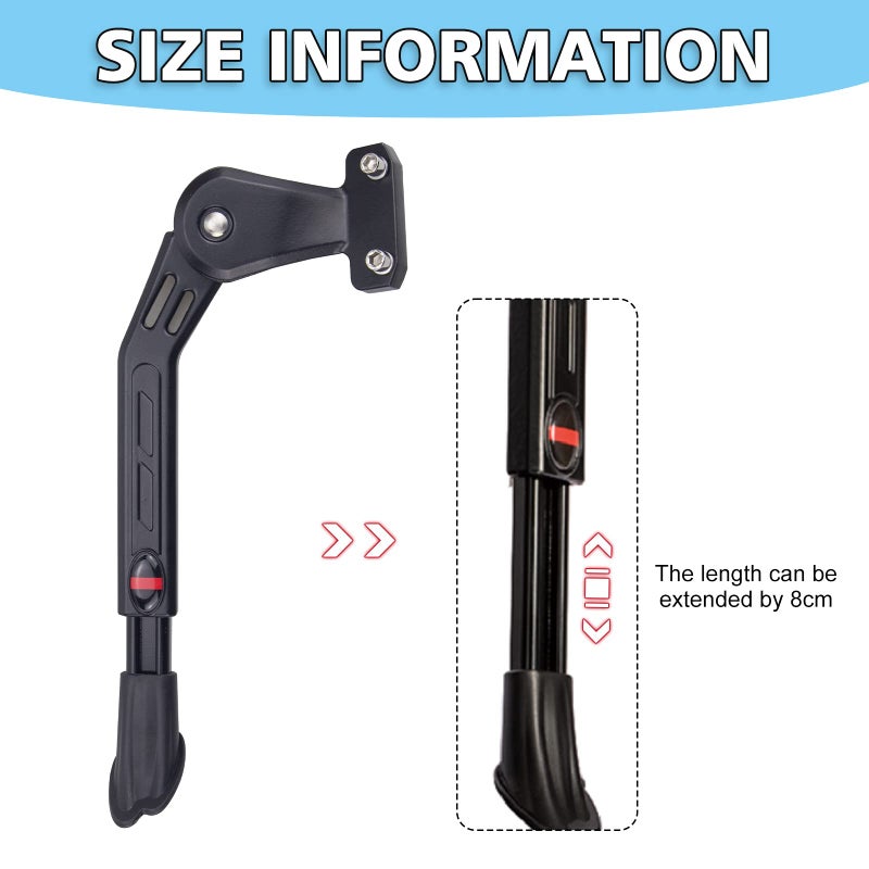 WEEROCK Adjustable Rear Bike Kickstand Aluminium Alloy Kick stand Fits For 22/24/26/28 Inch Mountain bike,Road bicycle,MTB,E-Bikes - Image 4