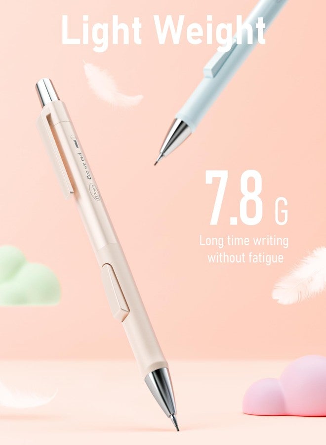 نيكبرو مجموعة أقلام رصاص ميكانيكية باستيل من نيكبرو، 4 قطع، 0.5 مم، مجموعة أقلام رصاص ميكانيكية لطيفة وسريعة الضغط مع 100 قطعة من رؤوس الرصاص HB، وممحاة، ورؤوس ممحاة بديلة، أقلام رصاص ميكانيكية أنيقة للكتابة والرسم والتخطيط. - Image 5