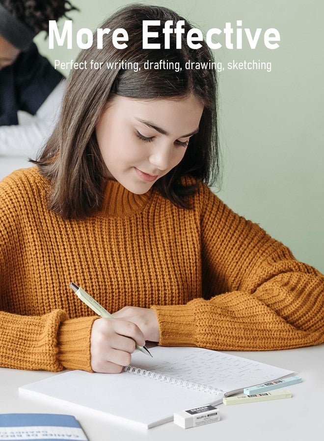 نيكبرو مجموعة أقلام رصاص ميكانيكية باستيل من نيكبرو، 4 قطع، 0.5 مم، مجموعة أقلام رصاص ميكانيكية لطيفة وسريعة الضغط مع 100 قطعة من رؤوس الرصاص HB، وممحاة، ورؤوس ممحاة بديلة، أقلام رصاص ميكانيكية أنيقة للكتابة والرسم والتخطيط. - Image 4