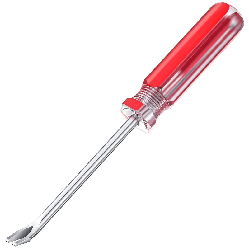 Honoson Honoson Nail Puller Kit 3 mm U Tip Tack Lifter Rivet Lifter Nail Staple Rivet Tack Screwdriver Puller Staple Remover Screwdriver Tool, Red  - Image 1