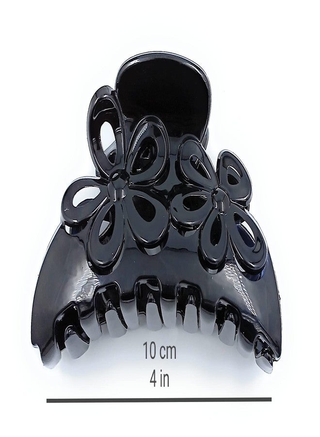 Fairytale Korean Black Large Hair Claws Headwear Large Hair Clip Crab Accessories Acrylic Clutcher Hairpin Ponytail Holder Clamps for Women Girls. - Image 5