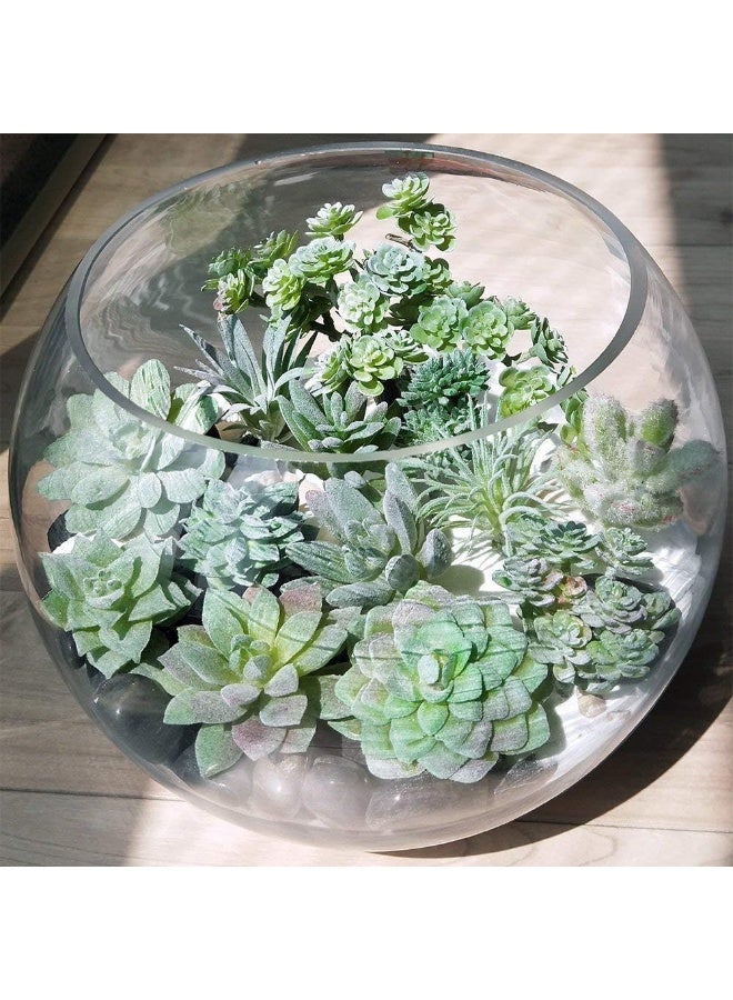 Supla 11 Pcs Mini Artificial Succulents Picks Unpotted Faux Succulent Assortment in Flocked Green in Different Type Different Size Succulents Echeveria Agave Floral Arrangement Mother's Day's Gift - Image 5