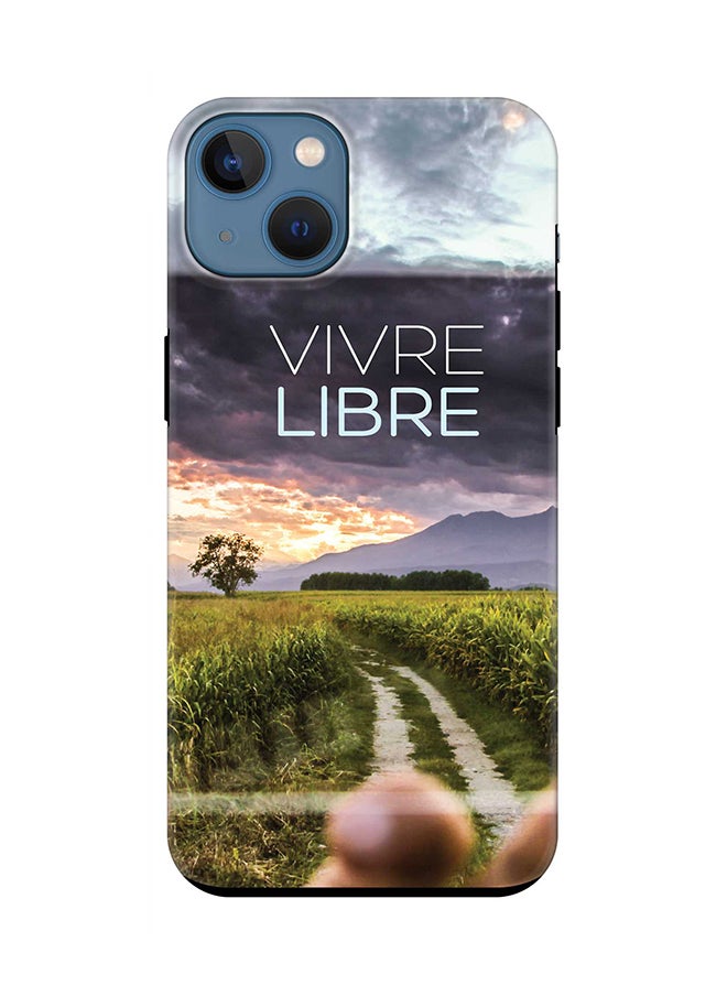 Stylizedd Tough Pro Series Case for Apple iPhone 14 Plus Case Dual Layer hybrid PC & TPU Customized Mobile Cover Shield with inner TPU protection Matte Finish - Vivre Libre 