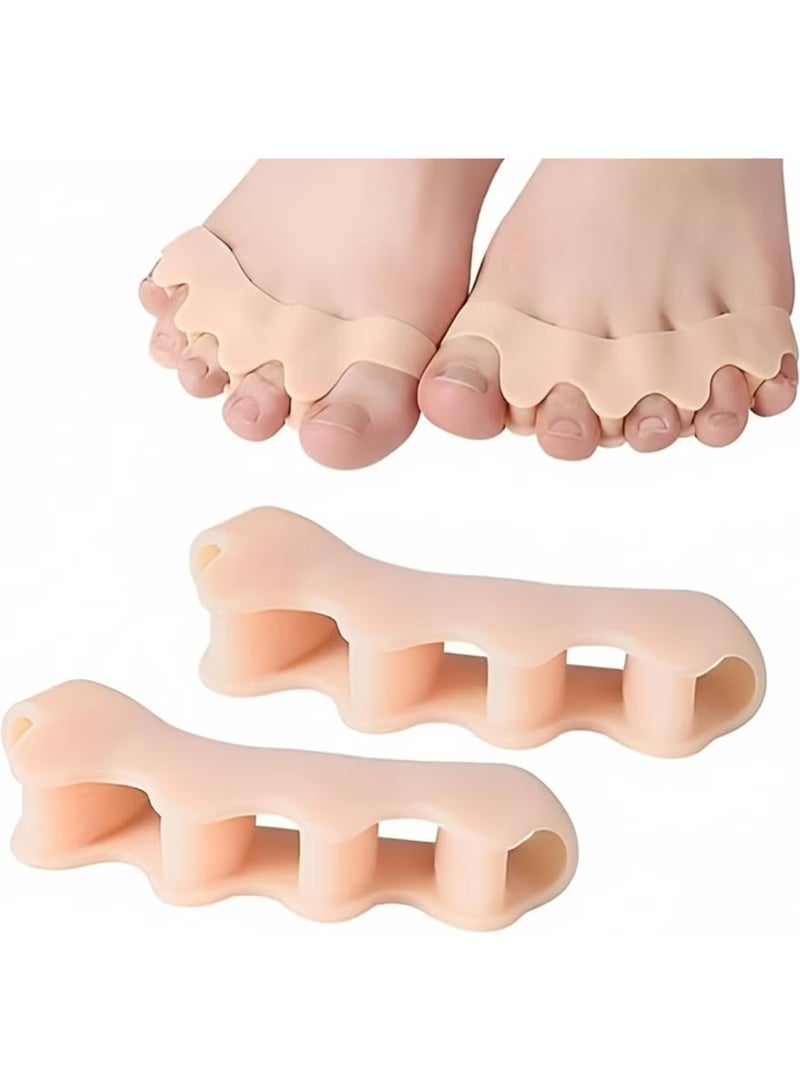 Pair of Medical Silicone Gel Toe Separators - Bunion, Hallux Valgus, and Hammer Toe Corrector - Toe Straightening, Pain and Pressure Relief - Suitable for Men, Women, and Athletes - One Size - Image 3
