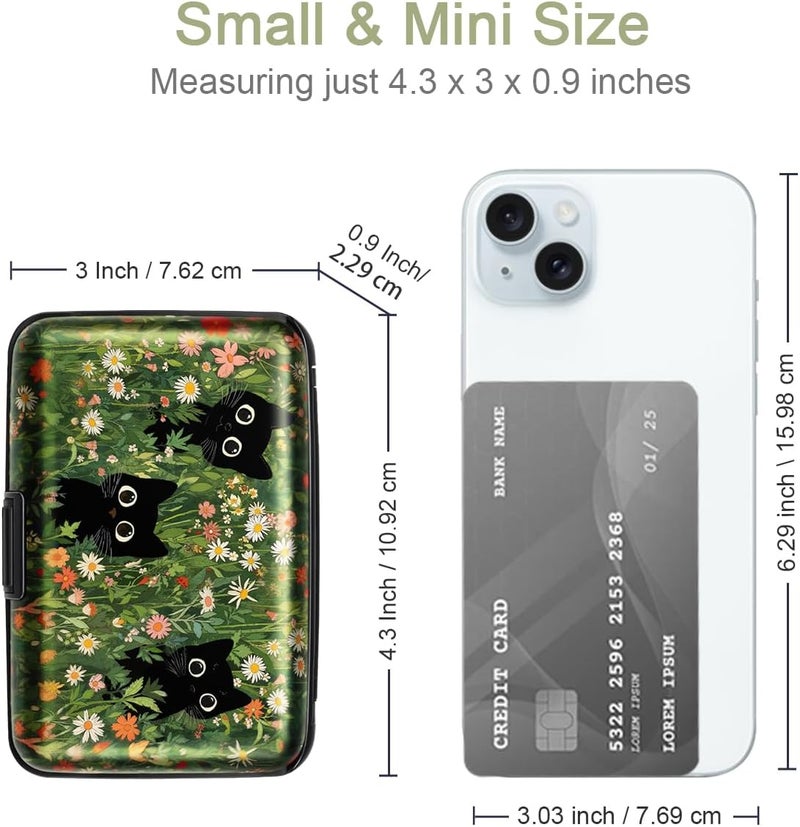 Coco Rossi Mini Credit Card Holder for Women or Men,RFID Blocking Slim Hard Card Case ID Case Travel Wallet - Image 5