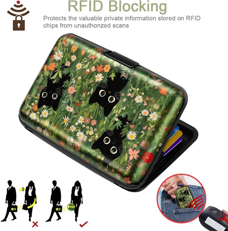 Coco Rossi Mini Credit Card Holder for Women or Men,RFID Blocking Slim Hard Card Case ID Case Travel Wallet - Image 4