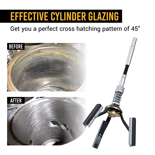EWK 1-1/4 to 3-1/2 Inch 3 Stones Engine Cylinder Hone Tool Adjustable Cylinder Deglazer Piston Honer 220 Grit - Image 5