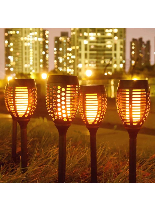 عبوة 2 قطعة مصباح يدوي شمسي للحديقة - ضوء لهب راقص واقعي، مقاوم للماء IP65، يعمل تلقائيًا من الغسق إلى الفجر - Image 3