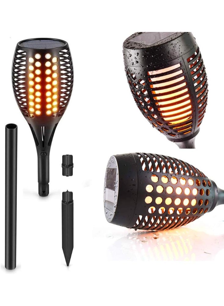 عبوة 2 قطعة مصباح يدوي شمسي للحديقة - ضوء لهب راقص واقعي، مقاوم للماء IP65، يعمل تلقائيًا من الغسق إلى الفجر - Image 4