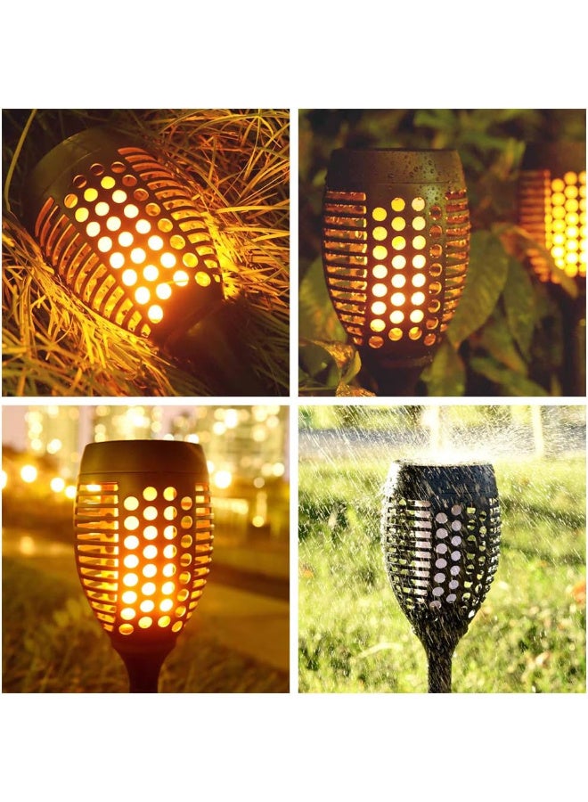عبوة 2 قطعة مصباح يدوي شمسي للحديقة - ضوء لهب راقص واقعي، مقاوم للماء IP65، يعمل تلقائيًا من الغسق إلى الفجر - Image 2