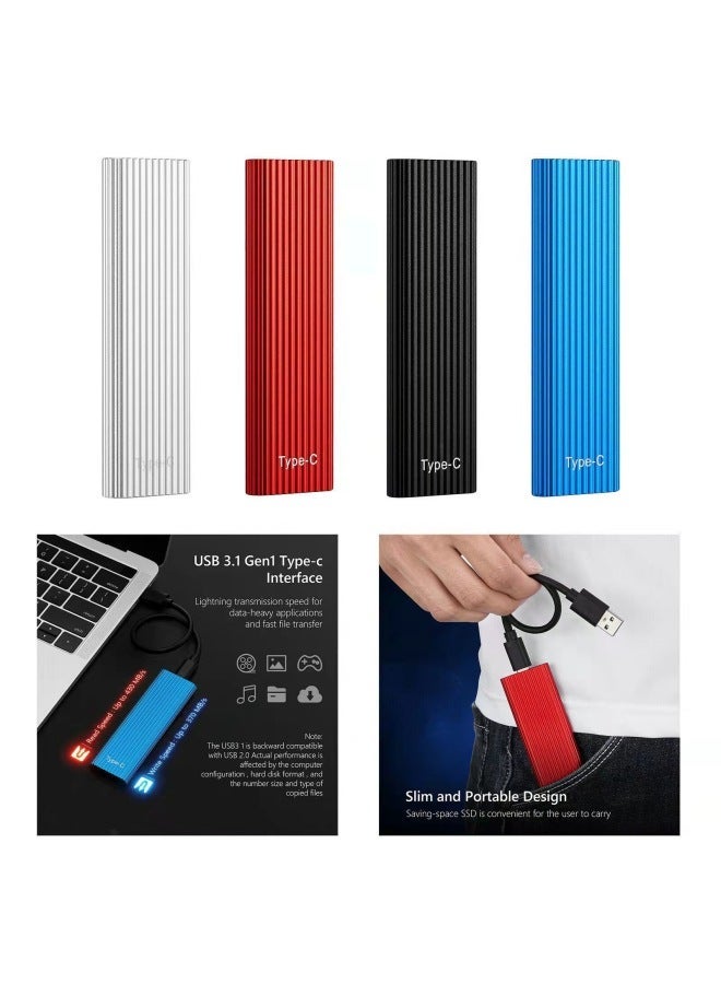 M.2 Solid State Drive 2T 4T 8T 16T Mini SSD Metal High Speed Mobile Hard Drive-Capacity:4tb (128gb Capacity Expansion)-Interface:Black - Image 3