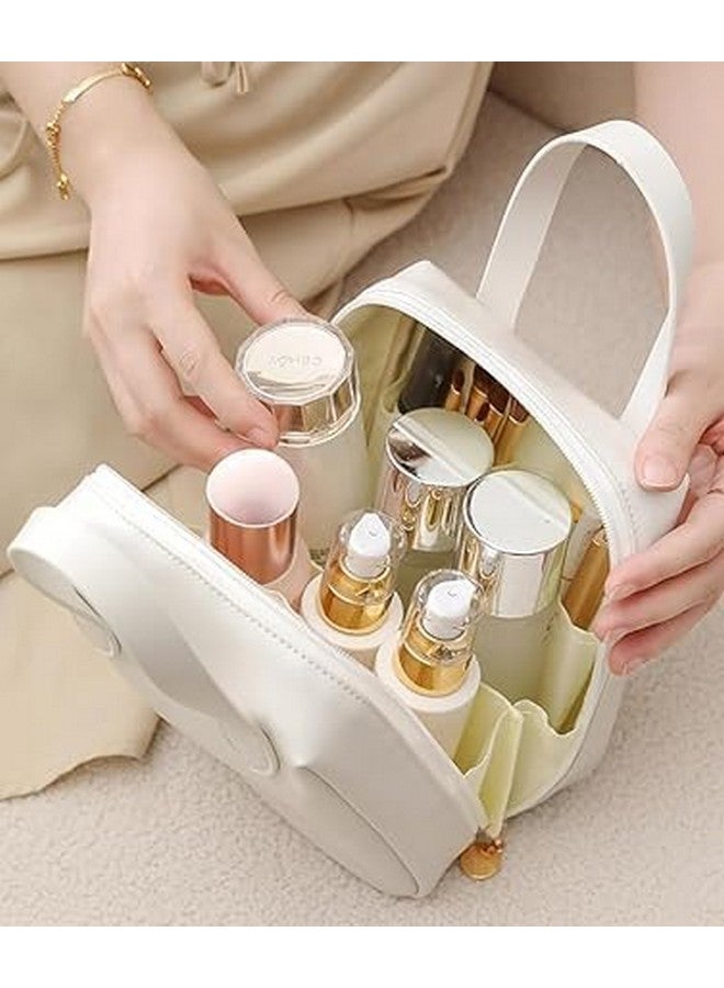 LEVGRY Skincare Bag Makeup Vanity Case Makeup Bag with Compartments Mini Makeup Bag for Women Cosmetic Bags for Travel, Business Trip, School, Makeup Organiser (Pink) - Image 4