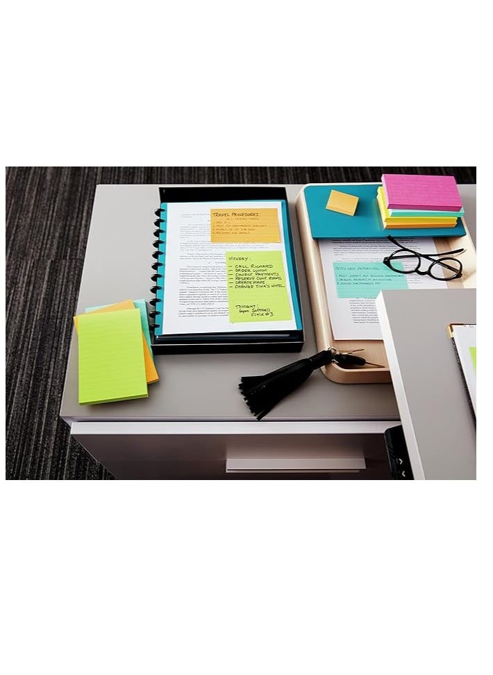 Post It Post-It 655-5Uc Ultra Colors Notes, Mixed Colors. 3X5 In (76 MmX127 Mm), Pastel Colors - Sticky Notes For Note Taking, To Do Lists & Reminders. Clean Removal, Recyclable. 100 Sheets/Pad, 5 Pads/Pack  - Image 4