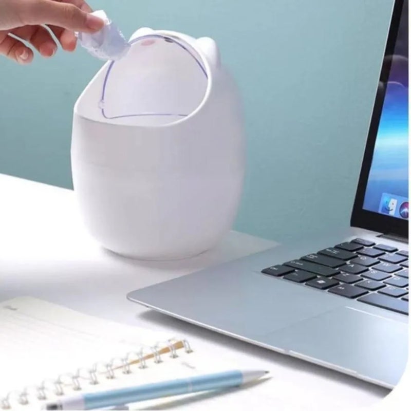 Desktop Waste Bin, 1.2L, White - Image 3
